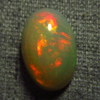 2.70 / Cts - 9x13.5 mm - Oval Cut Cabochon - WELO ETHIOPIAN OPAL - Amazing Green Red Mix Fire